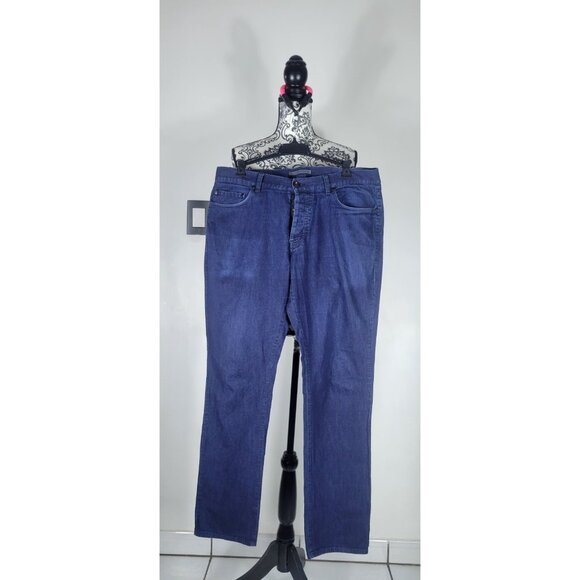John Varvatos Jeans Men Low Rise 33R Dark Blue Buttons Soft  Fabric - Picture 1 of 10